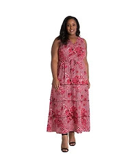 Poetic Justice Plus Curvy Sleeveless Leopard Print Maxi Dress