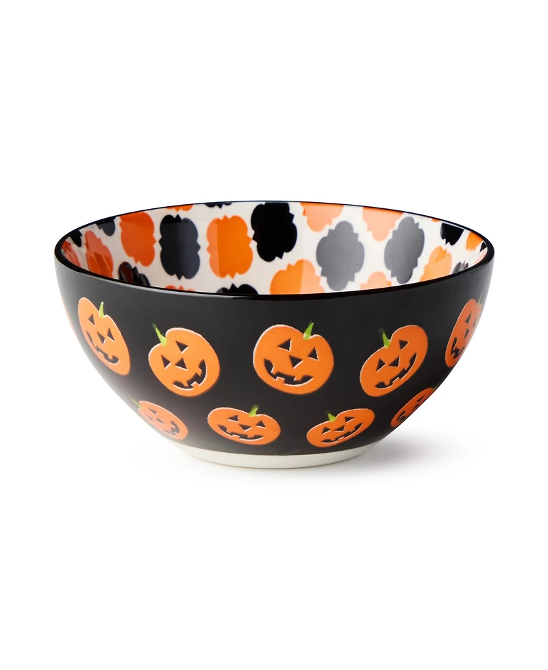 Certified International Halloween Pad Print Bowls, Set of 6