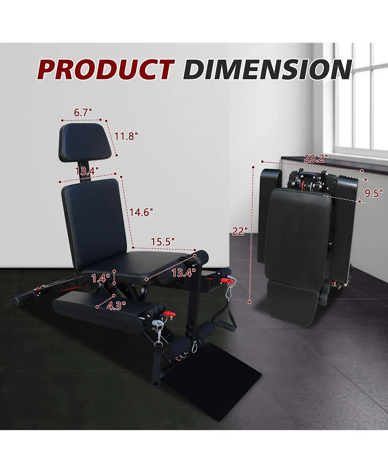 Sevorley Adjustable Foldable Weight Bench for Home Gym Workouts with Accessories and 660 lb Capacity