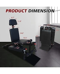 Sevorley Adjustable Foldable Weight Bench for Home Gym Workouts with Accessories and 660 lb Capacity