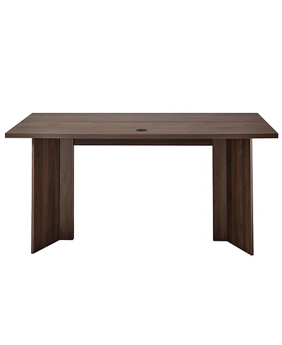 Slickblue Modern Executive Desk, Large Rectangle Office Table with Cable Grommet for Home Office Study