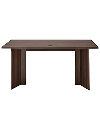 Slickblue Modern Executive Desk, Large Rectangle Office Table with Cable Grommet for Home Office Study