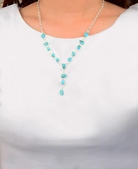 Barse Durango Blue Turquoise and Silver Y-Necklace