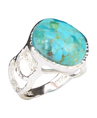 Barse Hypnosis Blue Turquoise and Silver Ring