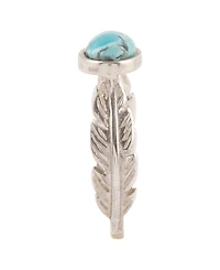 Barse Silver-Plated Blue Turquoise Statement Ring