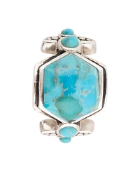 Barse Emile Blue Turquoise and Silver Ring