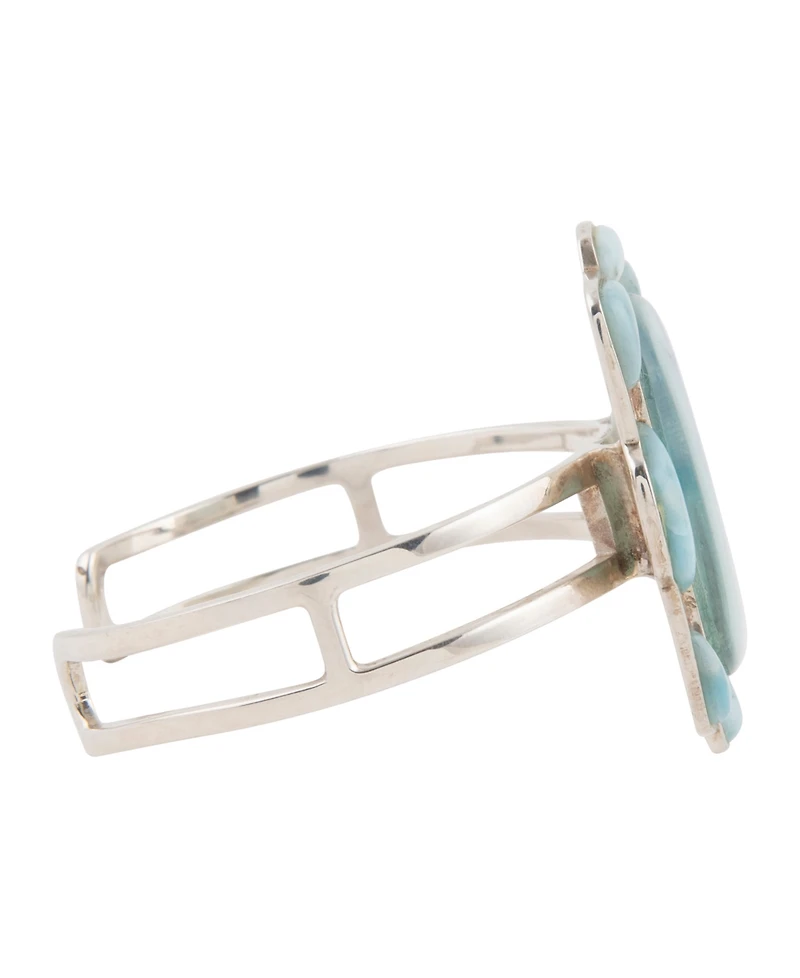 Barse Scenic Beach Blue Larimar and Silver Cuff Bracelet