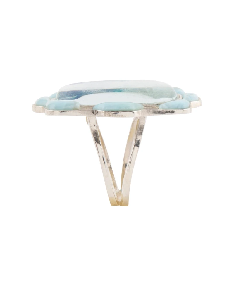 Barse Scenic Beach Blue Larimar and Silver Ring