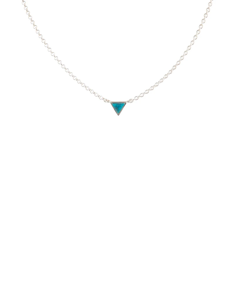 Barse Trident Blue Turquoise and Silver Necklace