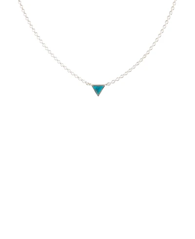 Barse Trident Blue Turquoise and Silver Necklace