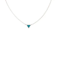 Barse Trident Blue Turquoise and Silver Necklace