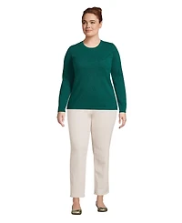 Lands' End Plus Cashmere Crewneck Sweater