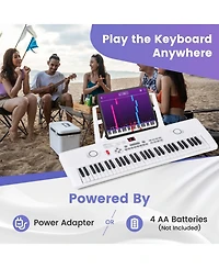 Hongge 61-Key Portable Digital Keyboard Piano, 5-Piece Set