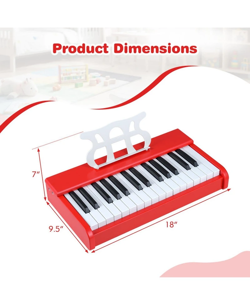 Hongge 30-Key Digital Piano Keyboard With Music Stand, 2-Piece Set