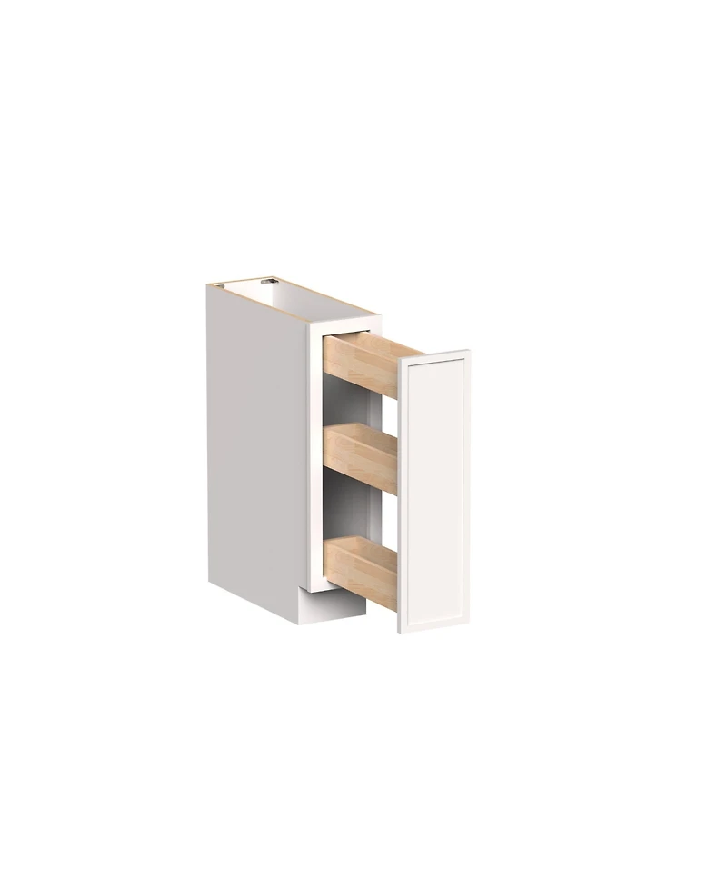 Boyel Living 9" Wide Spice Pantry Cabinet, Ready to Assemble Kitchen Cabinet with Solid Wood Frame, Soft-Close Slides and Hinges