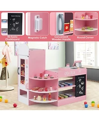 Sugift Kids Grocery Store Playset with Cash Register and Pos Machine