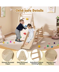 Hongge 3-in-1 Indoor Jungle Gym with Extended Slide, Ages 3+