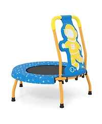 Hongge Mini Toddler Trampoline with Padded Handle, 28" × 30", 176 lb Capacity, Ages 3-6