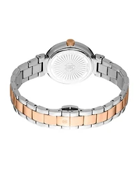 Roberto Cavalli Women's Logo Quartz Two Tone Stainless Steel Bracelet Watch