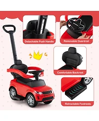 Sugift 3-in-1 Push Car with Removable Handle and Guardrail, Ages 18-36 Months