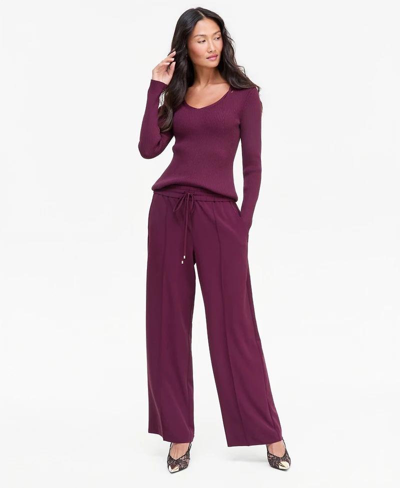 I.n.c. International Concepts Women's Drawstring Wide-Leg Pants, Macy's Exclusive