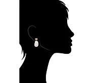 Rivka Friedman 18K Gold Plated Imitation Freshwater Pearl and Cz Drop Earring
