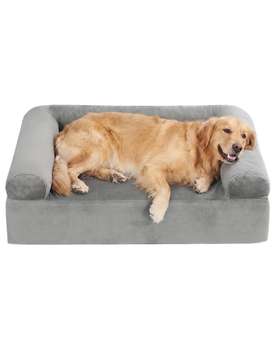 Sugift Cooling Gel Memory Foam Dog Bed for Medium Dogs with Washable Cover