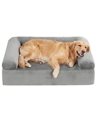 Sugift Cooling Gel Memory Foam Dog Bed for Medium Dogs with Washable Cover