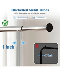 Hongge Extendable Rolling Clothes Rack with 360 Degree Swivel Casters