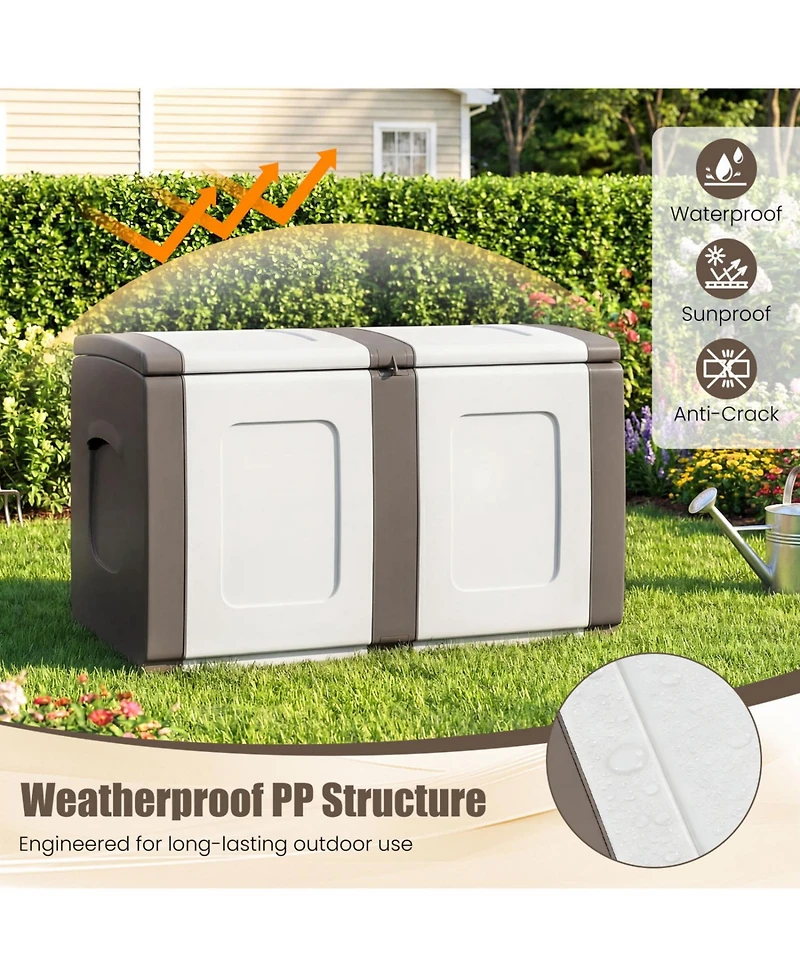 Slickblue Gallon Deck Box with Lockable Lid for Package and Patio Storage