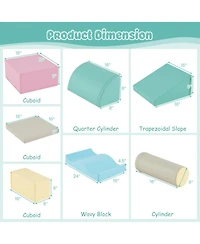 Hongge Infant Soft Foam 7-Piece Climbing Block Set