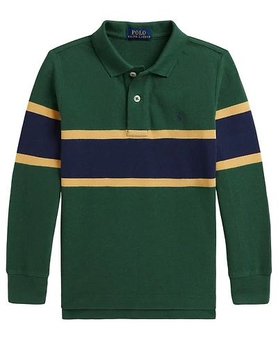 Polo Ralph Lauren Boys' 2T-7 Striped Cotton Mesh Shirt