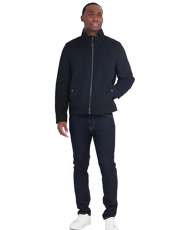 Michael Kors Men's Wool Hipster Trimmed Collar Jacket