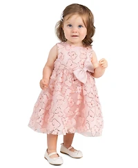 Rare Editions Baby Girls' Butterfly Soutache Bodice with Satin Bow Skirt and Panty