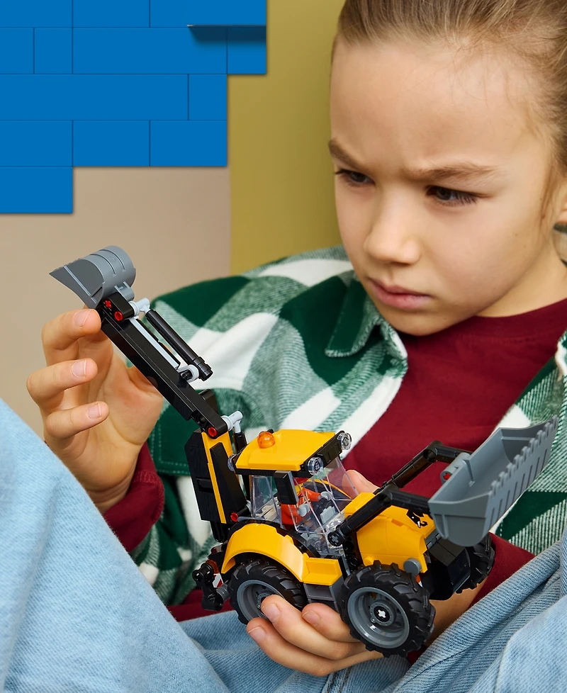 Lego City Backhoe Loader 60480 301-Piece Building Set, Ages 7+