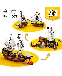 Lego Creator 3 in 1 Iconic Pirate Ship 31387 1,074-Piece Building Set, Ages 9+