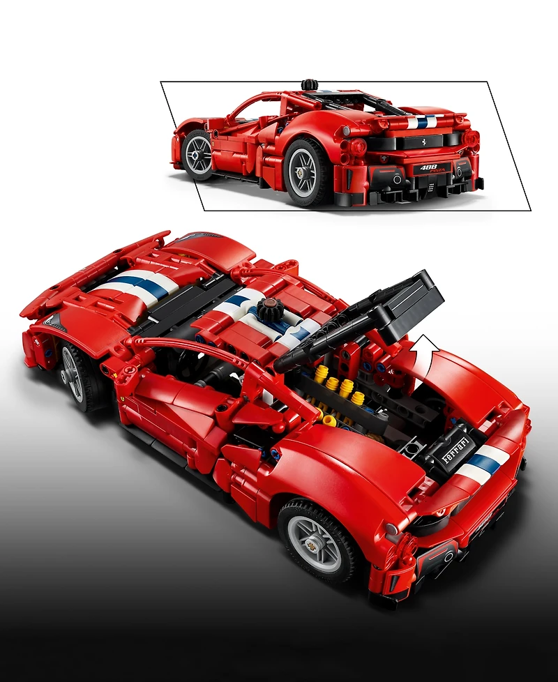 Lego Technic Ferrari 488 Pista 42235 882-Piece Building Set, Ages 9+