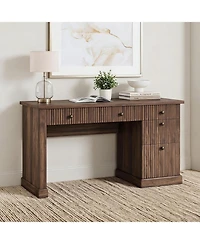 gaomon 54" Fluted Executive Desk with Charging Station