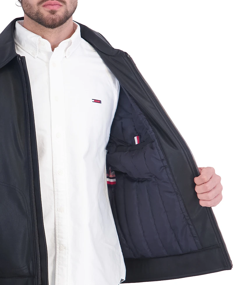 Tommy Hilfiger Men's Point Collar Open Bottom Jacket