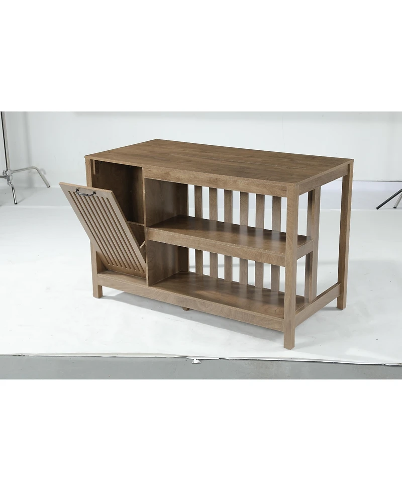 Tribesigns Kitchen Island with Storage, Counter Height Kitchen Island Table