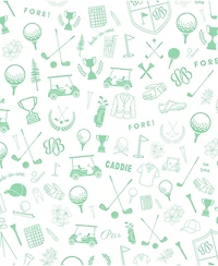 Bits and Bows Baby Unisex Golf Print Blanket
