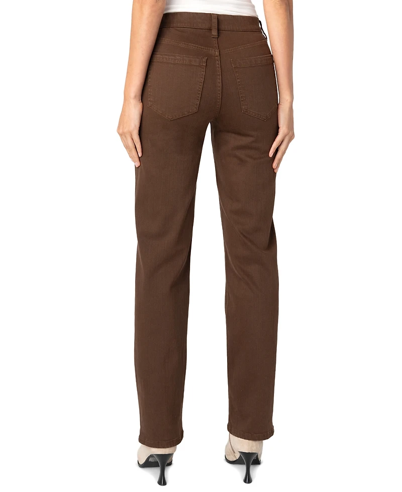 Liverpool Los Angeles Petite Kennedy Comfort Waist Mid-Rise Straight-Leg Jeans