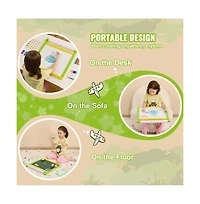 Slickblue 3-in-1 Kids Wooden Art Easel with Magnetic Whiteboard