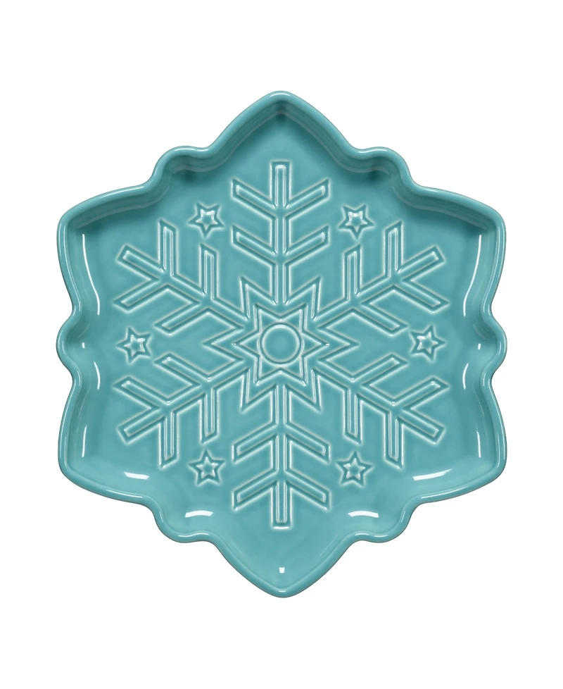 Fiesta Turquoise Snowflake 8" Shaped Plate, Exclusively at Macy's