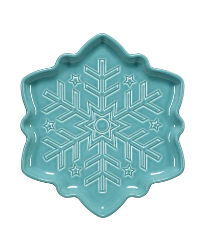 Fiesta Turquoise Snowflake 8" Shaped Plate, Exclusively at Macy's