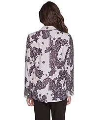 Karl Lagerfeld Paris Petite Floral Lace Blazer
