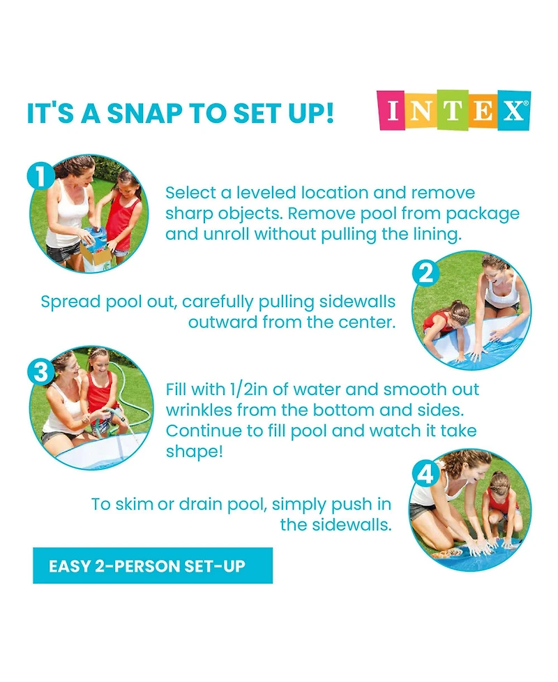 Intex Beach Days Snapset Instant Kids Childrens Swimming Pool
