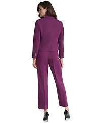 Karl Lagerfeld Paris Petite Cropped Single-Button Blazer