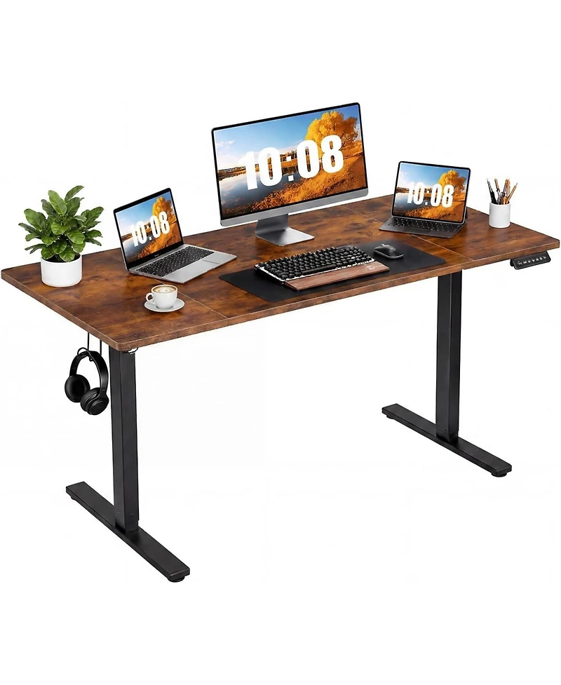 homfan 47"x24" Electric Sit-Stand Desk, 2-Fold Top, Height Adjustable