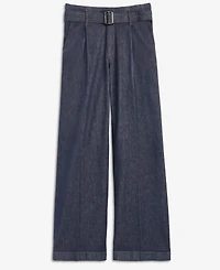 I.n.c. International Concepts Women's High-Rise Wide-Leg Belted Jeans, Macy's Exclusive